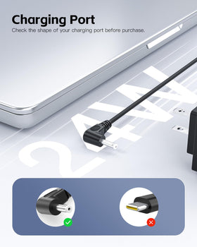 A portable Superer charger powering a Gateway notebook on the go.