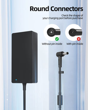 Superer adapter side label with voltage and UL safety marking for reassurance