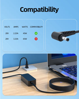 Superer power cord and adapter bundled for easy plug-and-play use