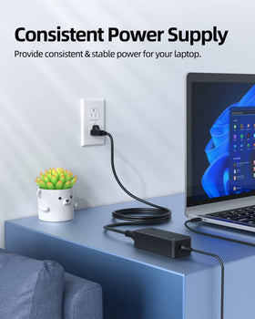 Superer sturdy USB-C adapter delivers up to 65W for fast charging.