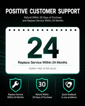Includes 1 power adapter with a 24-month warranty