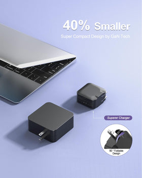 Superer USB-C port close-up for versatile charging.