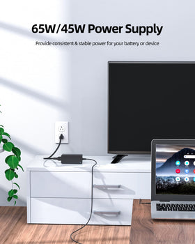 Charger and power cord included in the Superer packaging for easy purchase.
