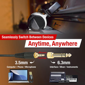 Superlux HD 330PRO with 6.3mm adapter attached for studio compatibility