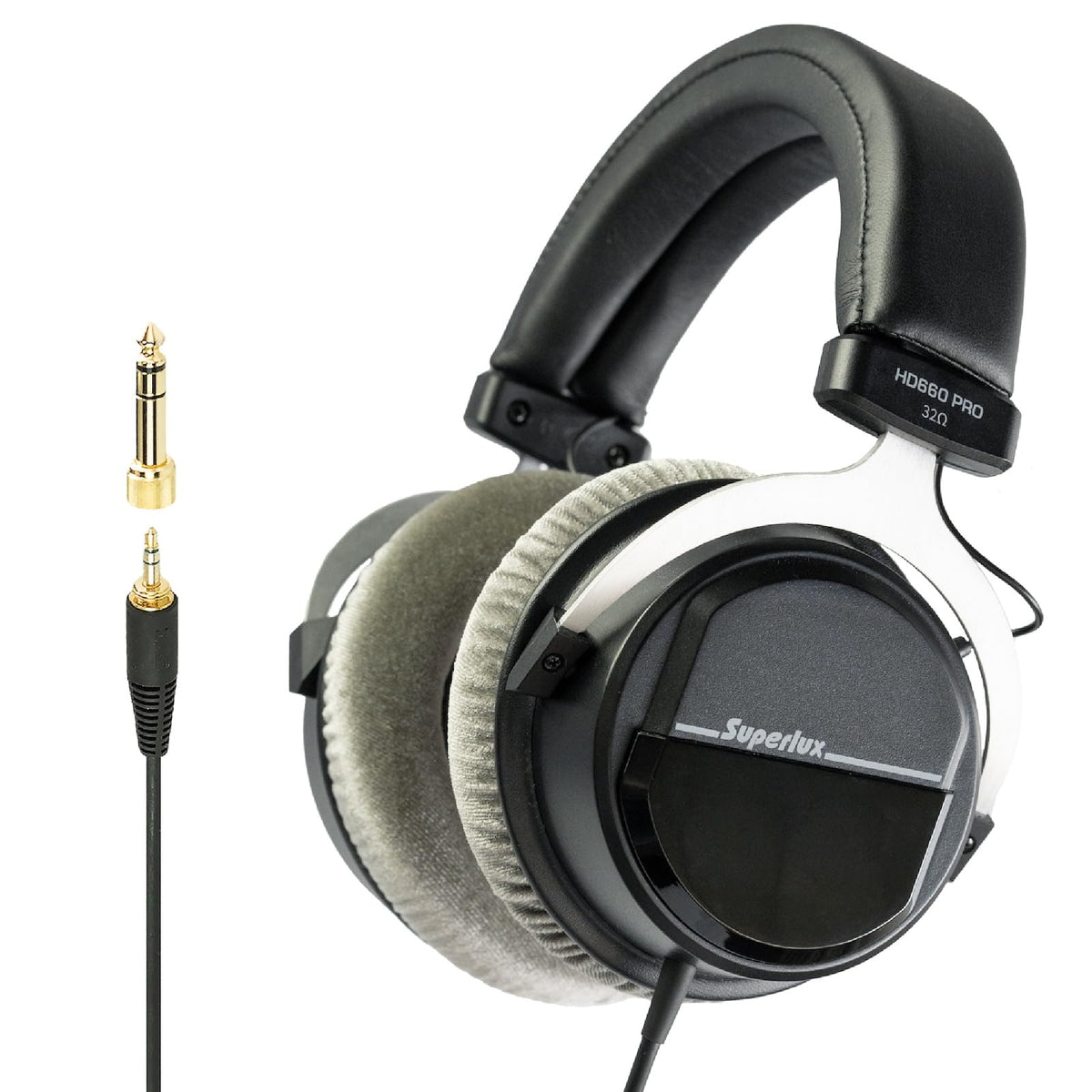 Superlux HD 660PRO 40mm drivers close-up for rich bass and clear highs