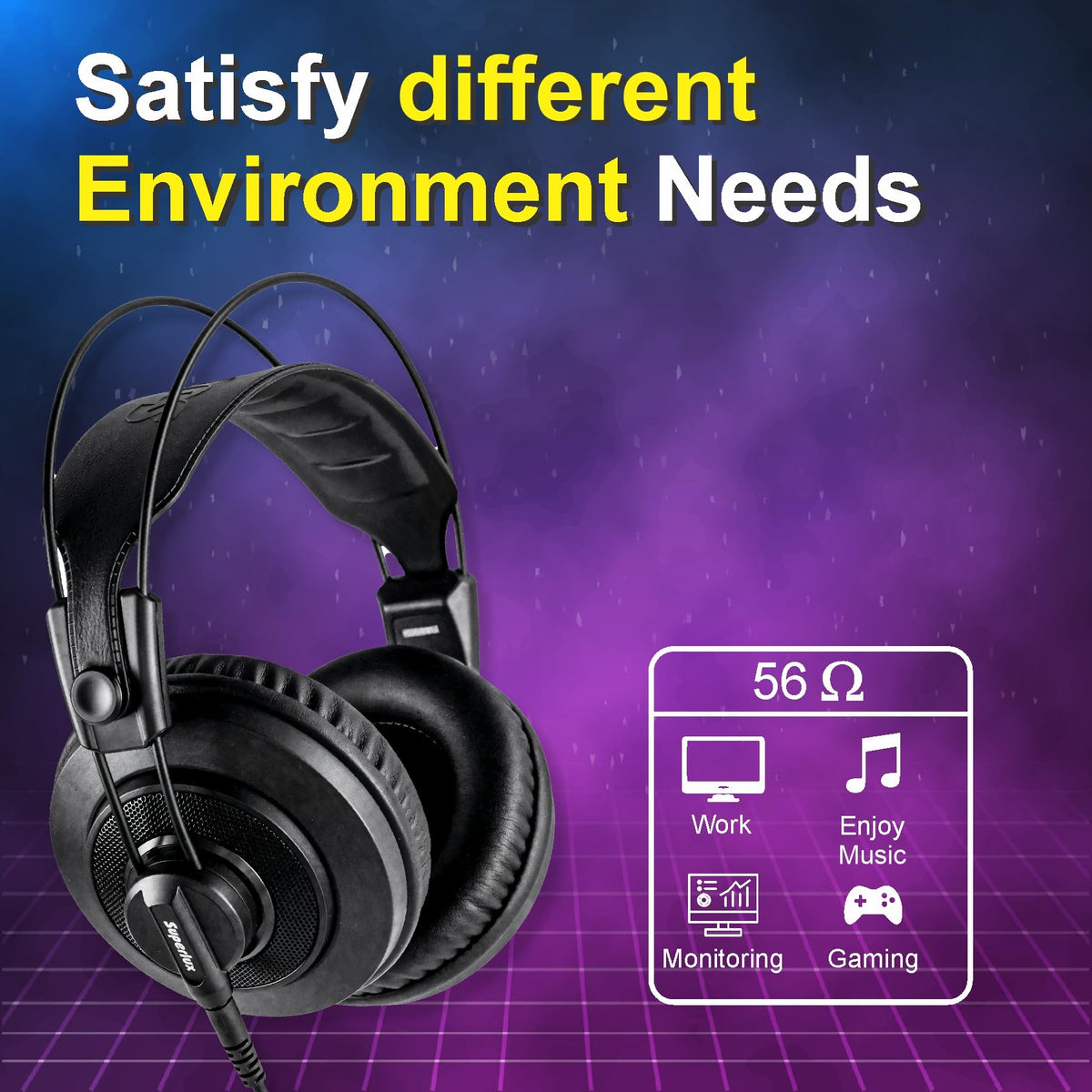 Superlux HD668B MKII earcup close-up revealing driver detail and comfort