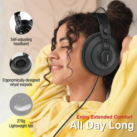 Superlux HD668B MKII protein-leather earpads texture for long-wear comfort