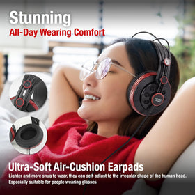 Superlux HD681 AIR earpad close-up showing soft padding benefit