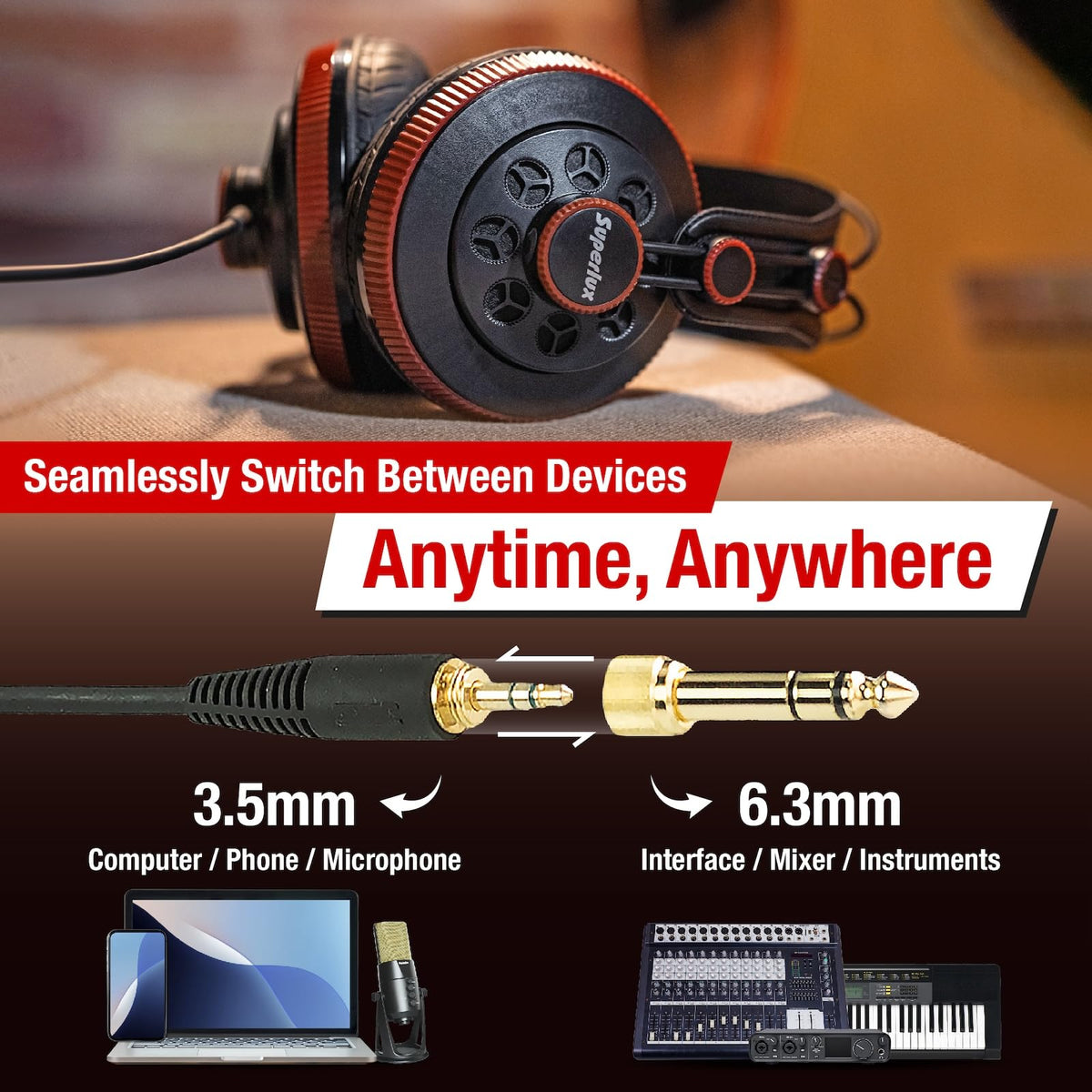 Superlux HD681 AIR in studio use showing accurate monitoring benefit