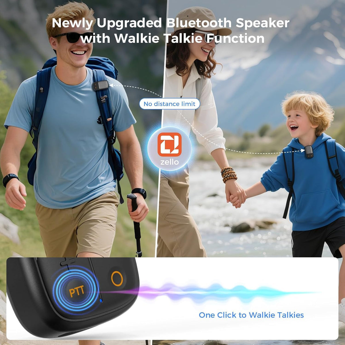 Zello integration on the WS15 enables quick contact during activities.