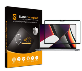 Supershieldz MacBook Pro 14 screen protector shows crystal-clear protection and edge-to-edge coverage