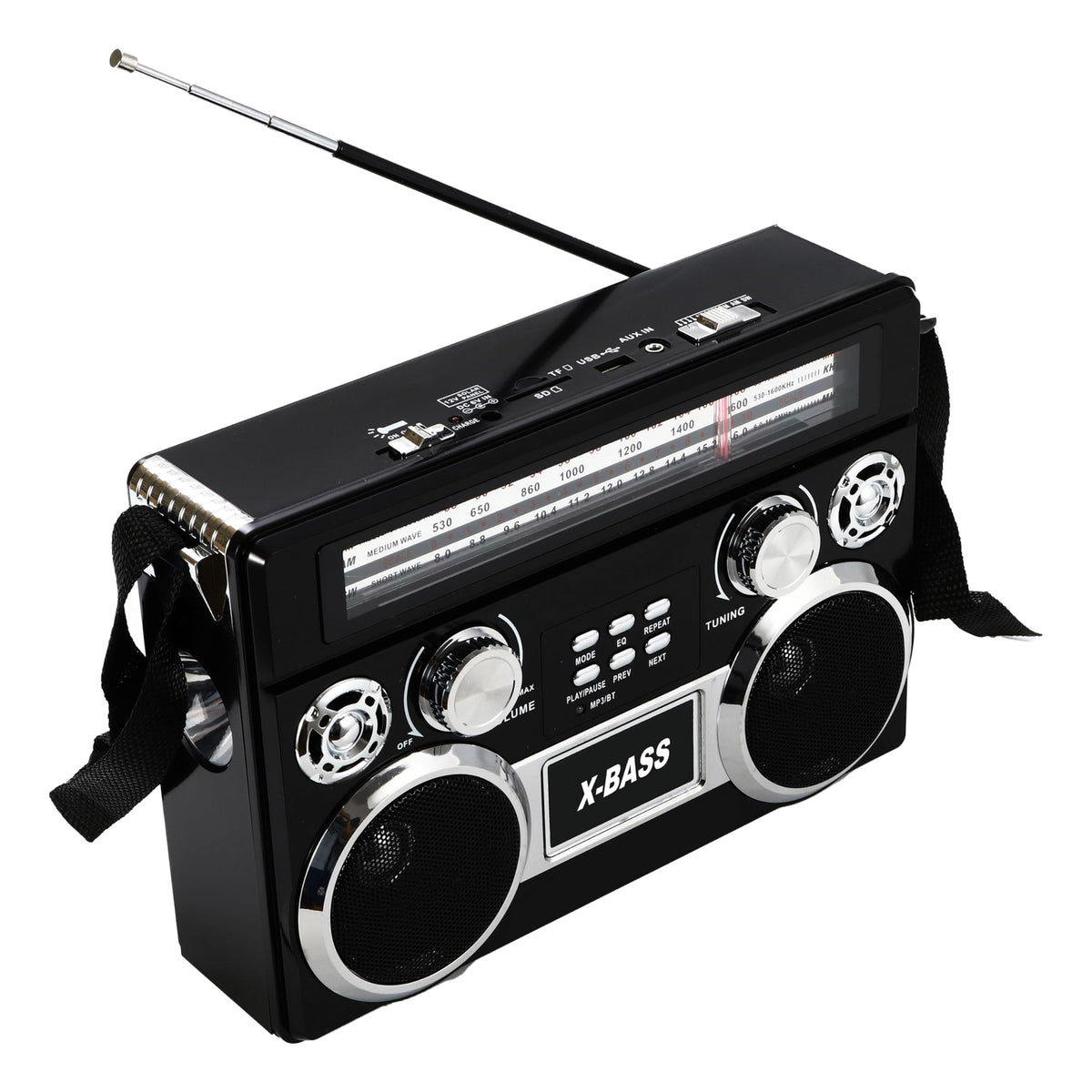Supersonic SC-1097BT long-lasting battery supporting extended listening sessions