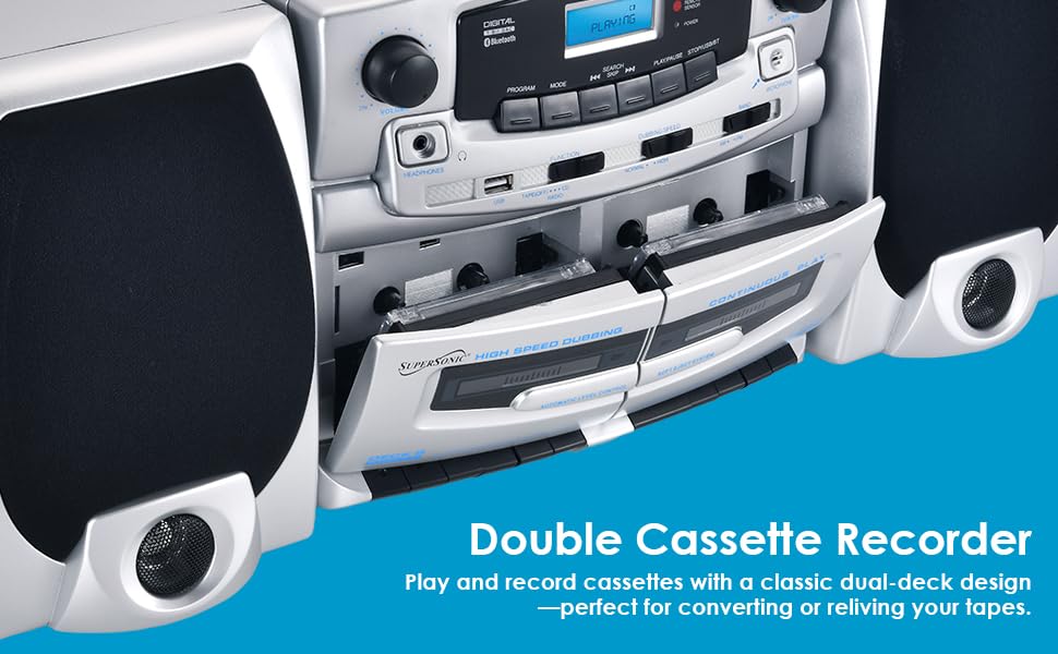 Supersonic SC-2121BT USB input for convenient music transfer to play.