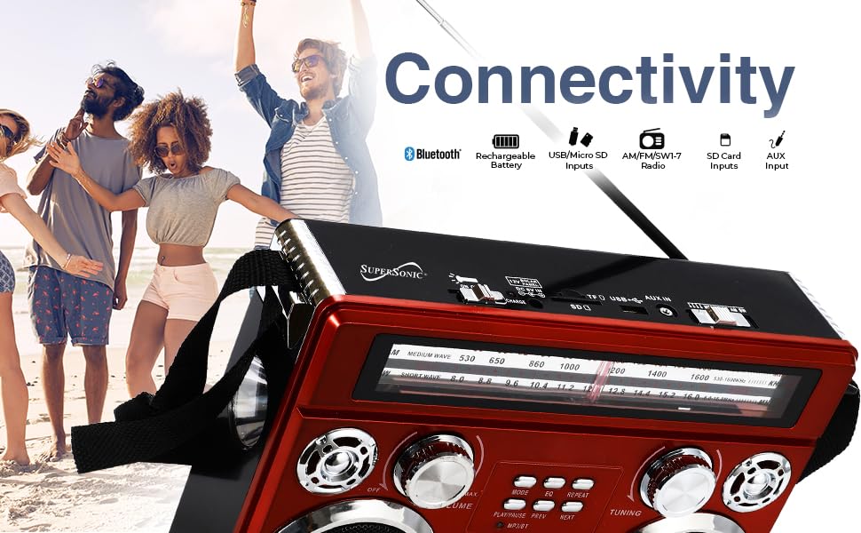 Supersonic telescopic antenna extended for improved FM and SW reception