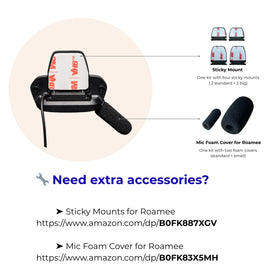 Universal mounting with magnetic support for Roamee on helmets