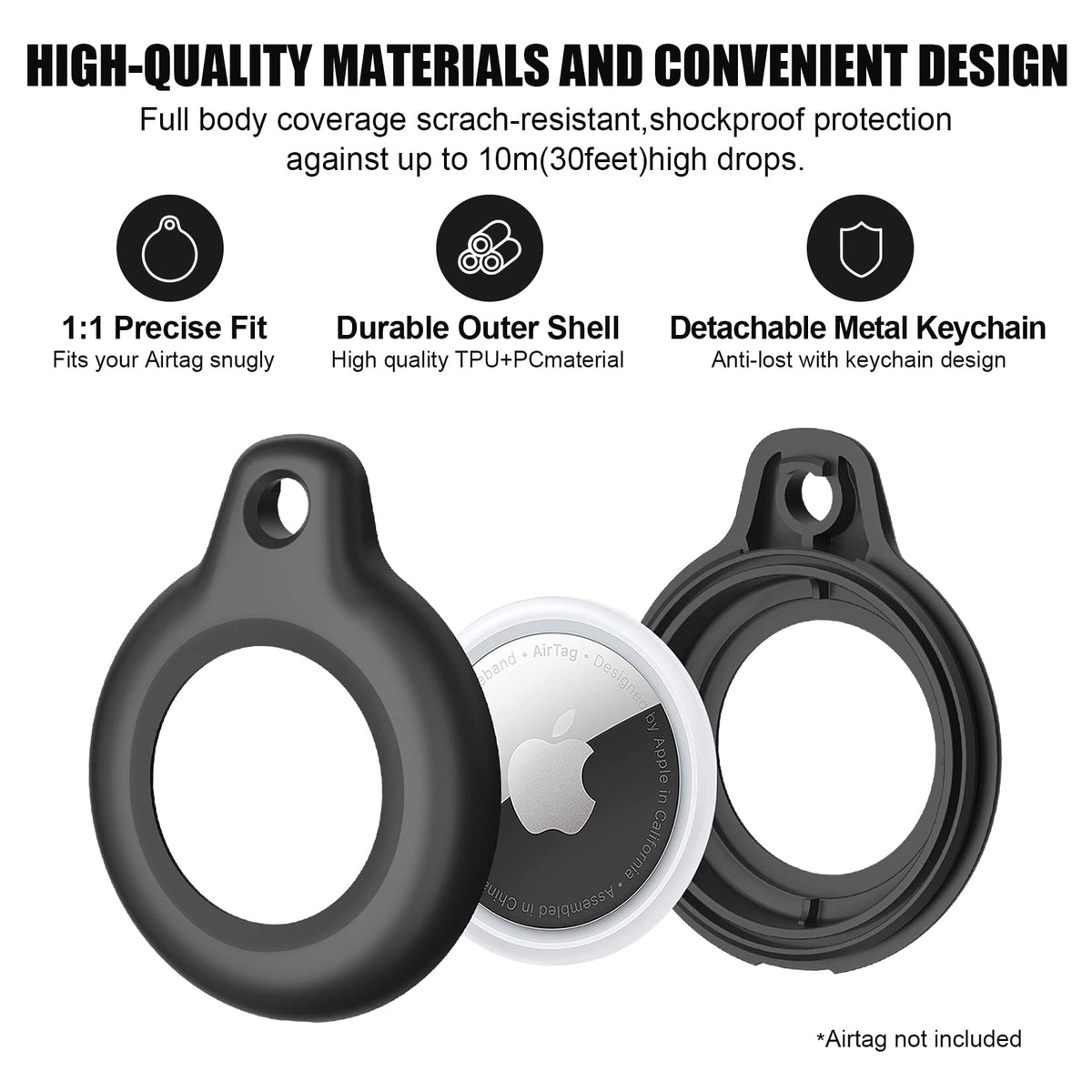 SUPFINE holder with AirTag inside demonstrating precise fit and compact scale