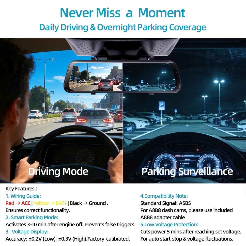 Suplogico ACC detection feature enabling automatic parking and driving mode.