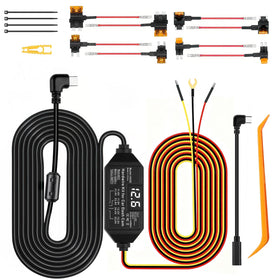 Suplogico dash cam hardwire kit with USB-C and hidden wiring emphasis.