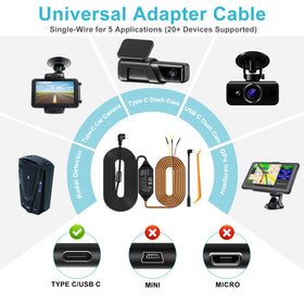Suplogico dash cam hardwire kit volt display for quick battery checks.