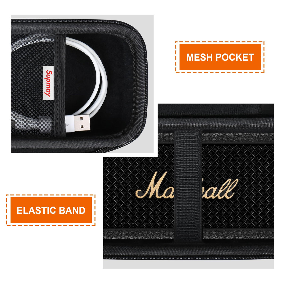 Supmay case side handle for easy carrying of Marshall Emberton on the go