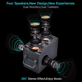 SUPNIU A21 four-speaker system delivering deep bass and clear highs