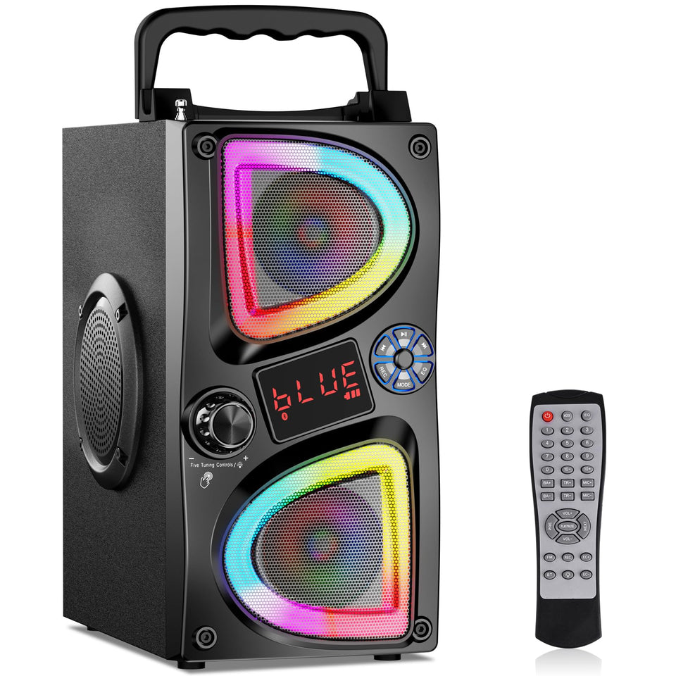 SUPNIU A50 front view showing speaker grille and display for clear sound
