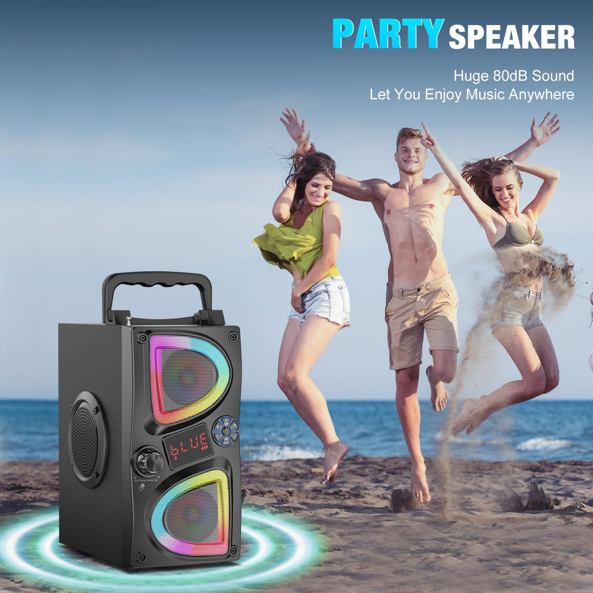 SUPNIU A50 light show glowing to music for lively party atmosphere