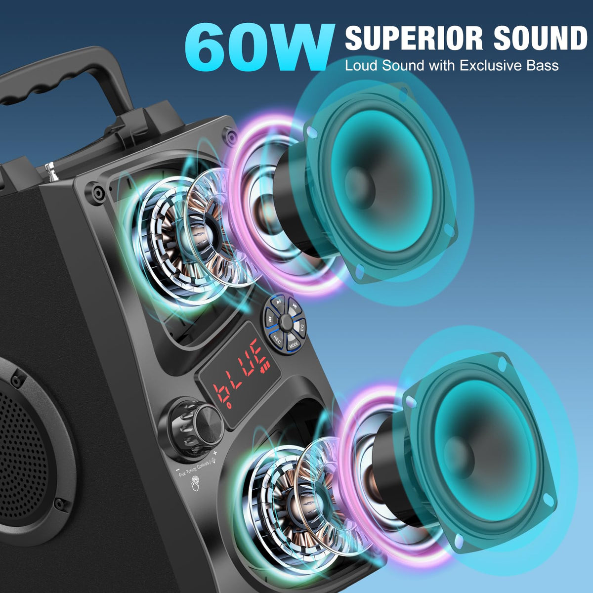 SUPNIU A50 top control panel with buttons and display for easy operation