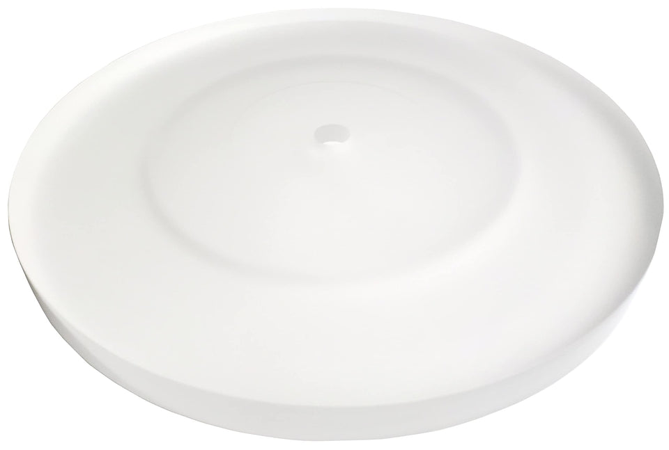 SUPREMETECH acrylic platter front profile showing clean surface and improved aesthetics