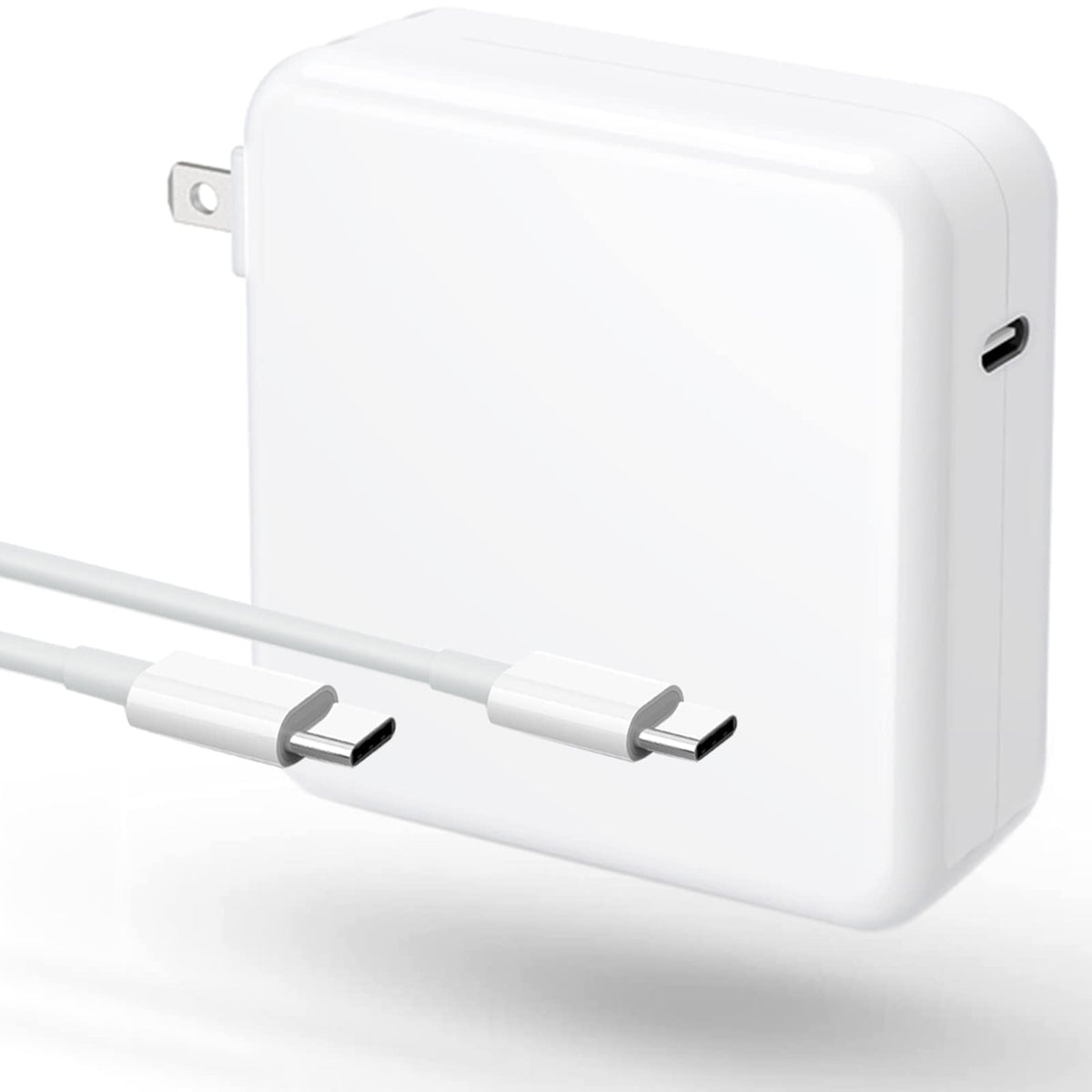 Suprspc front packaging showing charger and 6.6ft cable, clear product layout and portability
