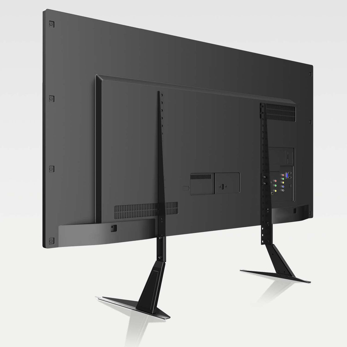 suptek black steel finish texture resisting scuffs and matching TV aesthetics