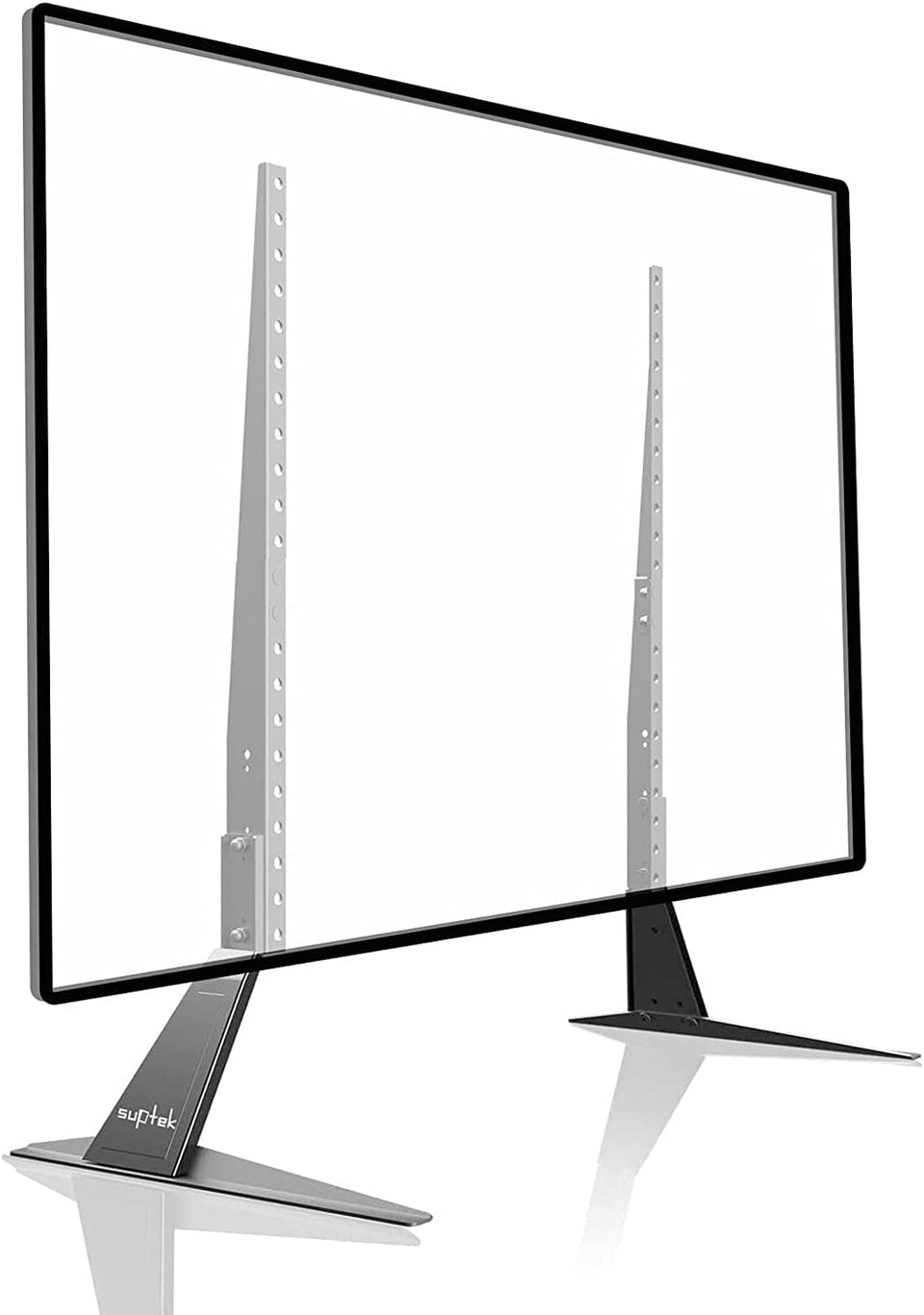 suptek front view assembled stand showing stable support and sleek design