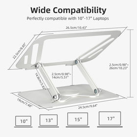 Suptek laptop stand with 360° rotating base for flexible collaboration