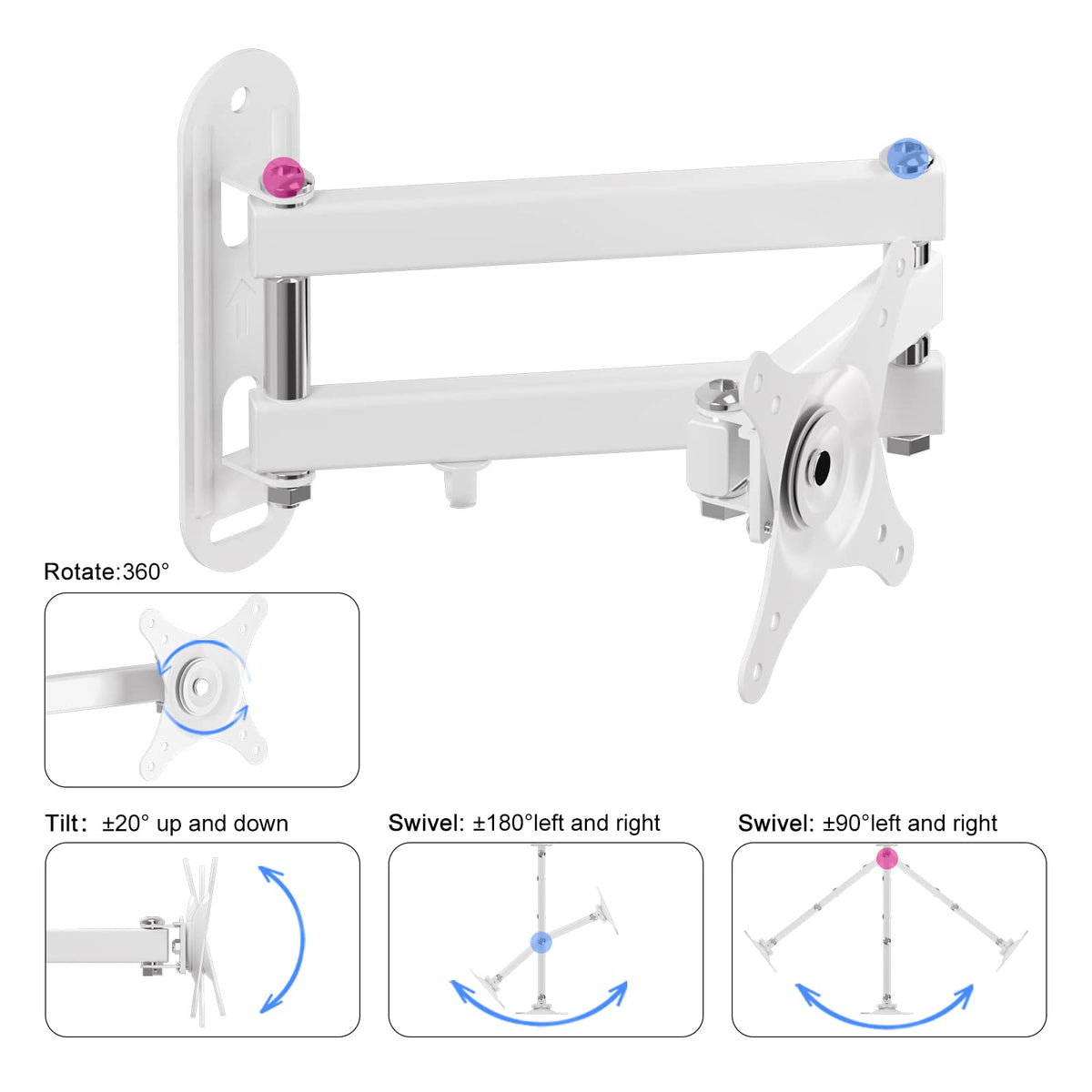 Suptek MA2720W removable TV plate supports single-person installation