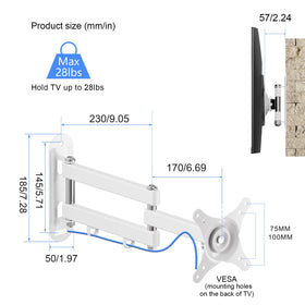 Suptek MA2720W compatible with VESA 75x75 and 100x100 for many screens