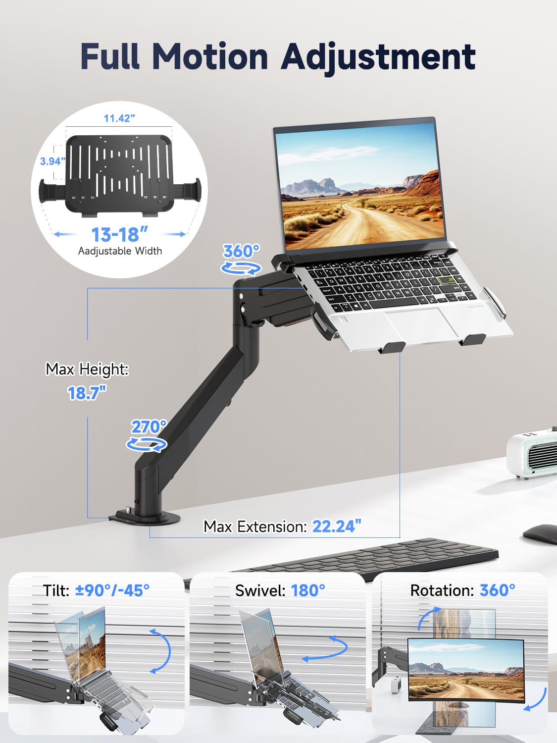 suptek monitor plate and VESA pattern showing quick monitor attachment