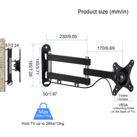 suptek tilted TV demonstrating glare reduction and adjustable viewing benefit