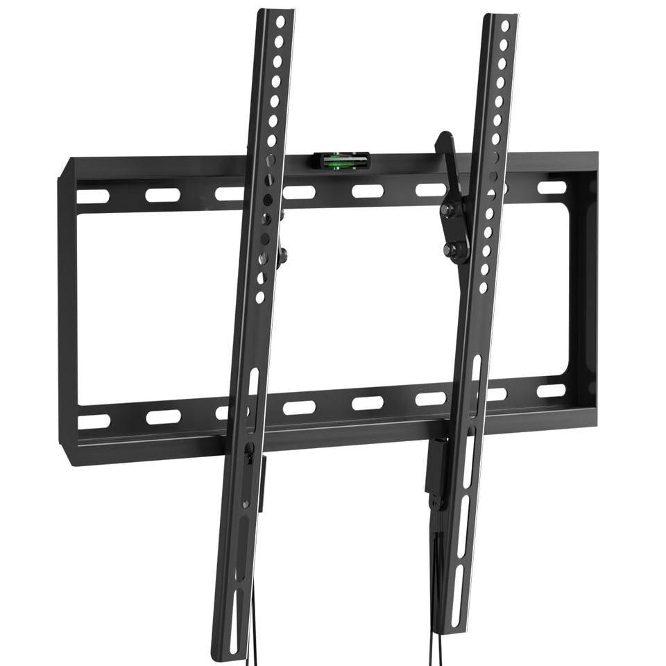 Suptek tilt TV wall mount for 26-60 inch TVs enables a slim, space-saving living room setup.