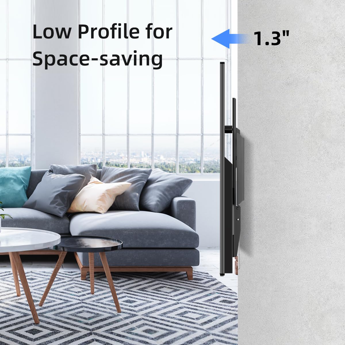 Tilt adjustment up to 10 degrees reduces glare for better viewing.