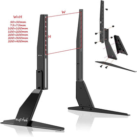 Suptek universal TV stand legs base feet with soft pads protect floors