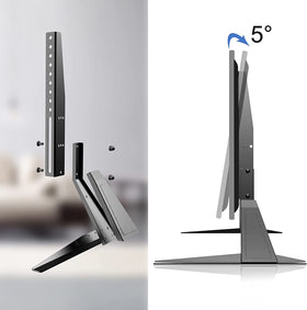 Suptek universal TV stand legs cable management hides cords neatly