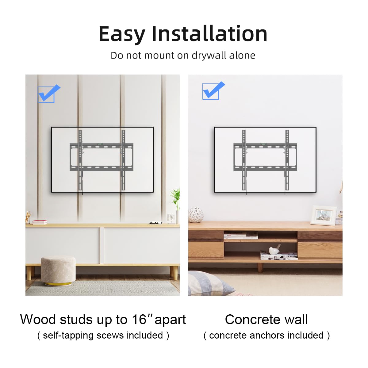 Supports TVs up to 99 lbs for versatile compatibility.