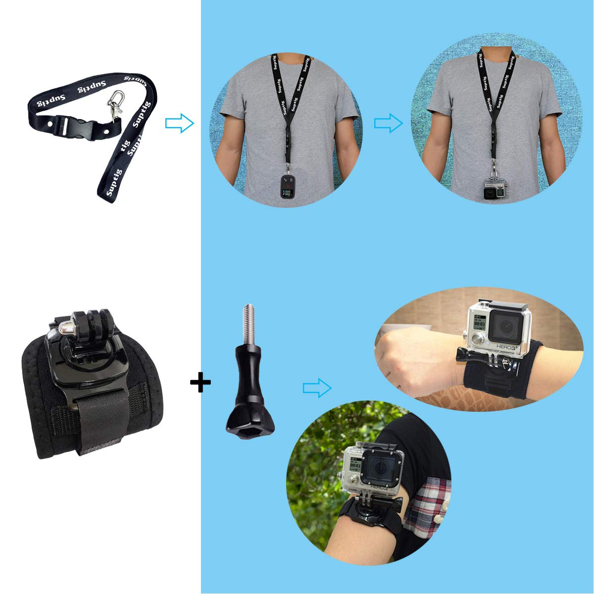 Suptig suction cup fixed to windshield offering stable vehicle-angle shots benefit