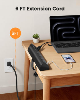 SURAIELEC four USB-C PD ports deliver fast charging to phones and tablets.