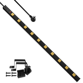 SURAIELEC front view showing ten outlets and organized power distribution benefit