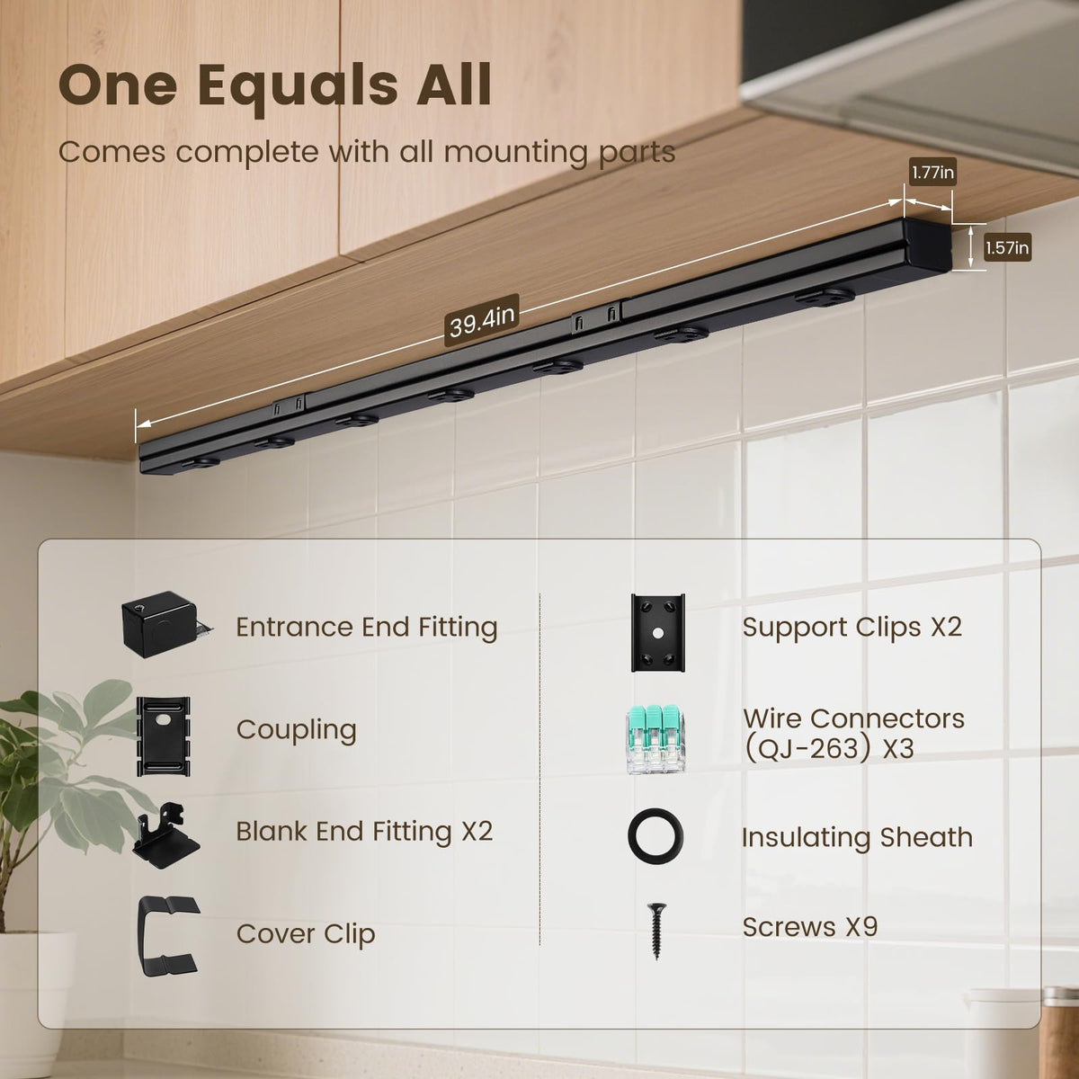 SURAIELEC installation kit included for fast tool-free mounting.