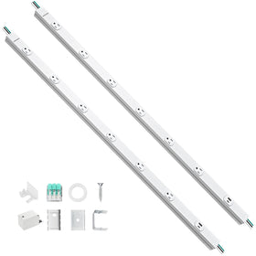 SURAIELEC under cabinet power strip with six outlets for organized kitchen use.