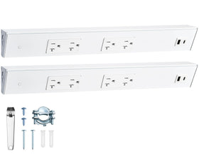 SURAIELEC under-cabinet power strip with angled outlets for easy kitchen access