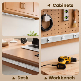 SURAIELEC white finish complements kitchen and workshop spaces