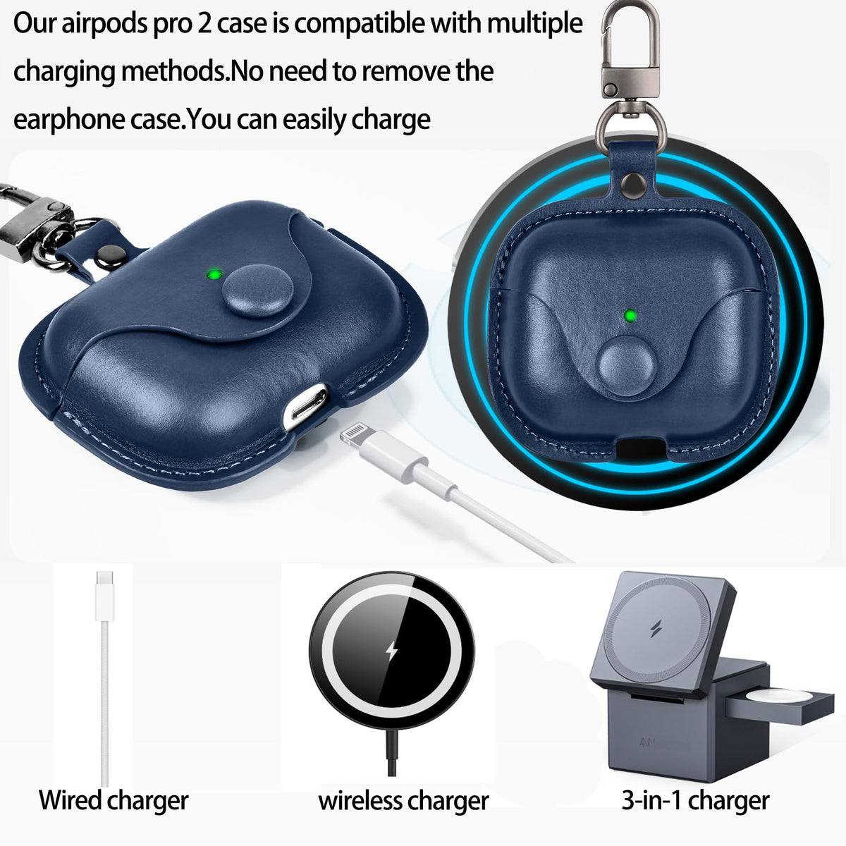 360° drop protection guards AirPods Pro 2/1 during daily activities.